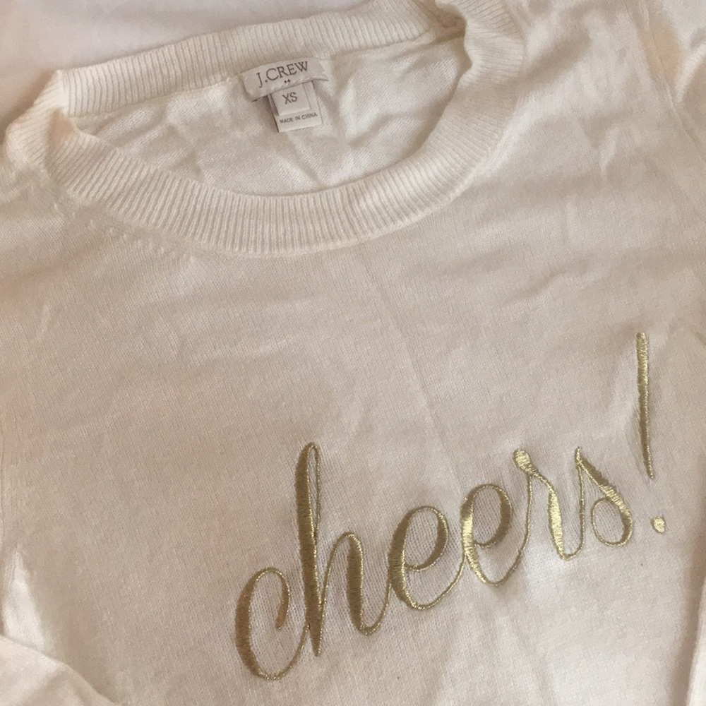 J Crew “Cheers!” Sweater